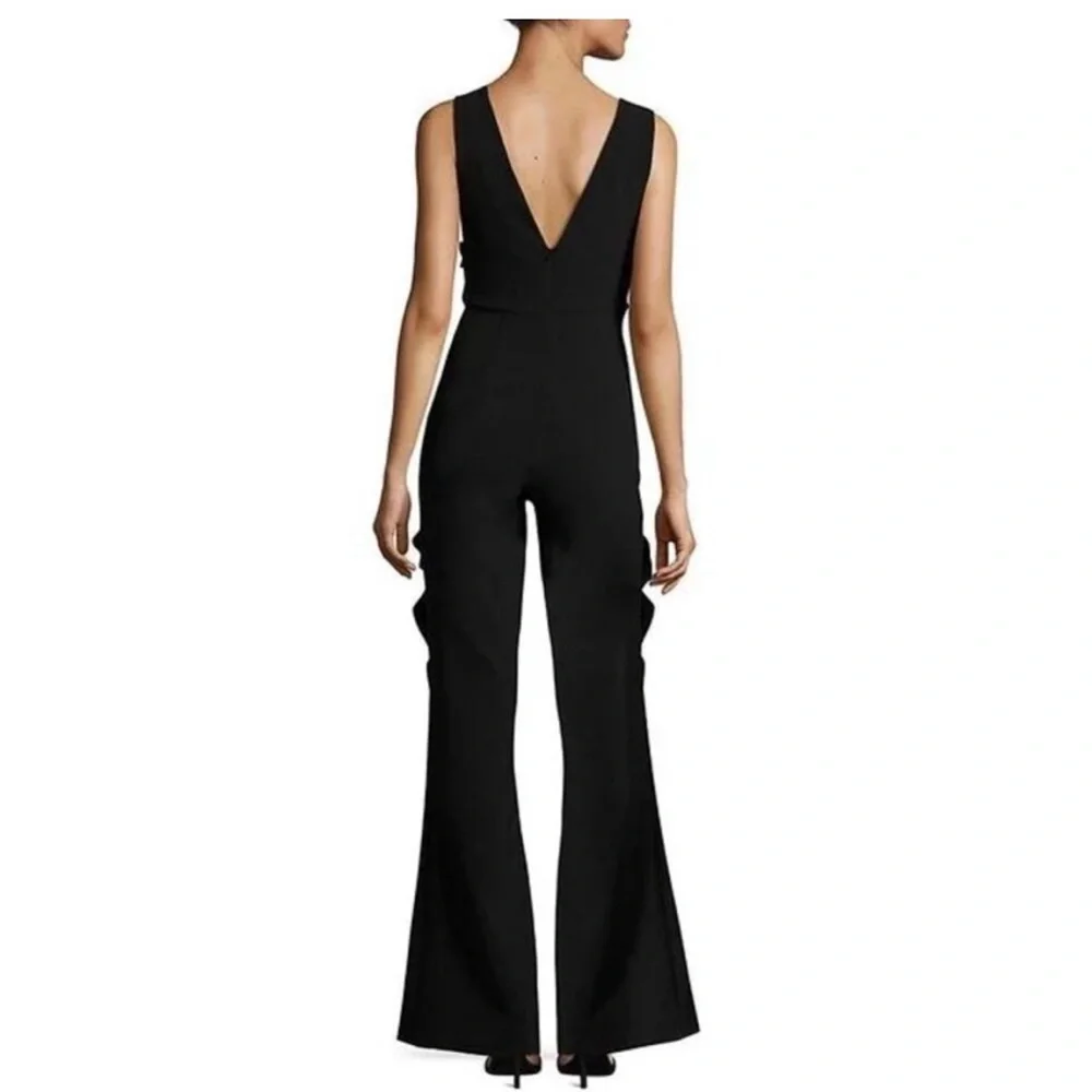 SALONI Black Ruffle Detail Jumpsuit - Picture 3 of 6